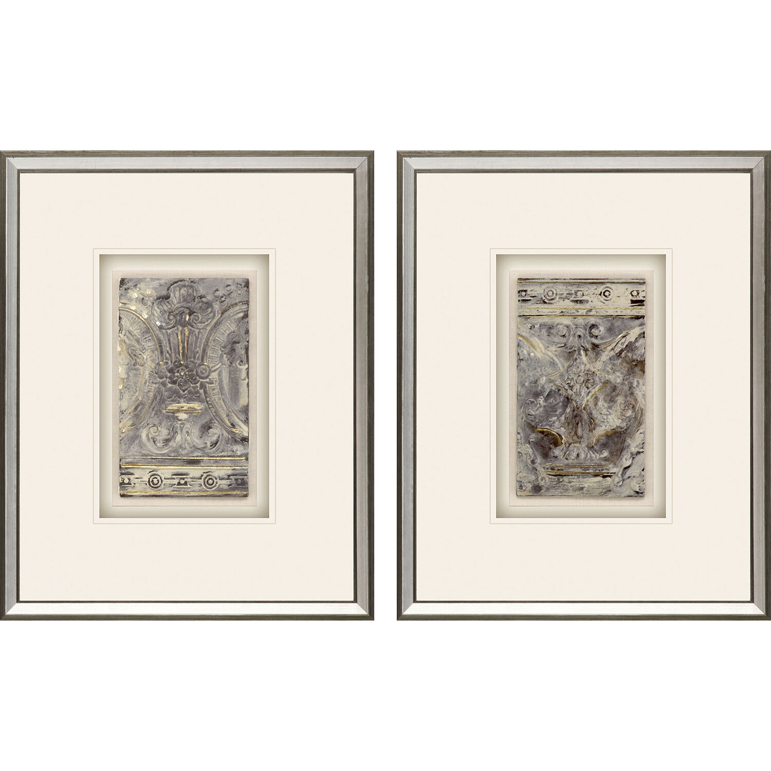 Relic Metallic and Brown and Beige and Neutral Framed Art, The Studio