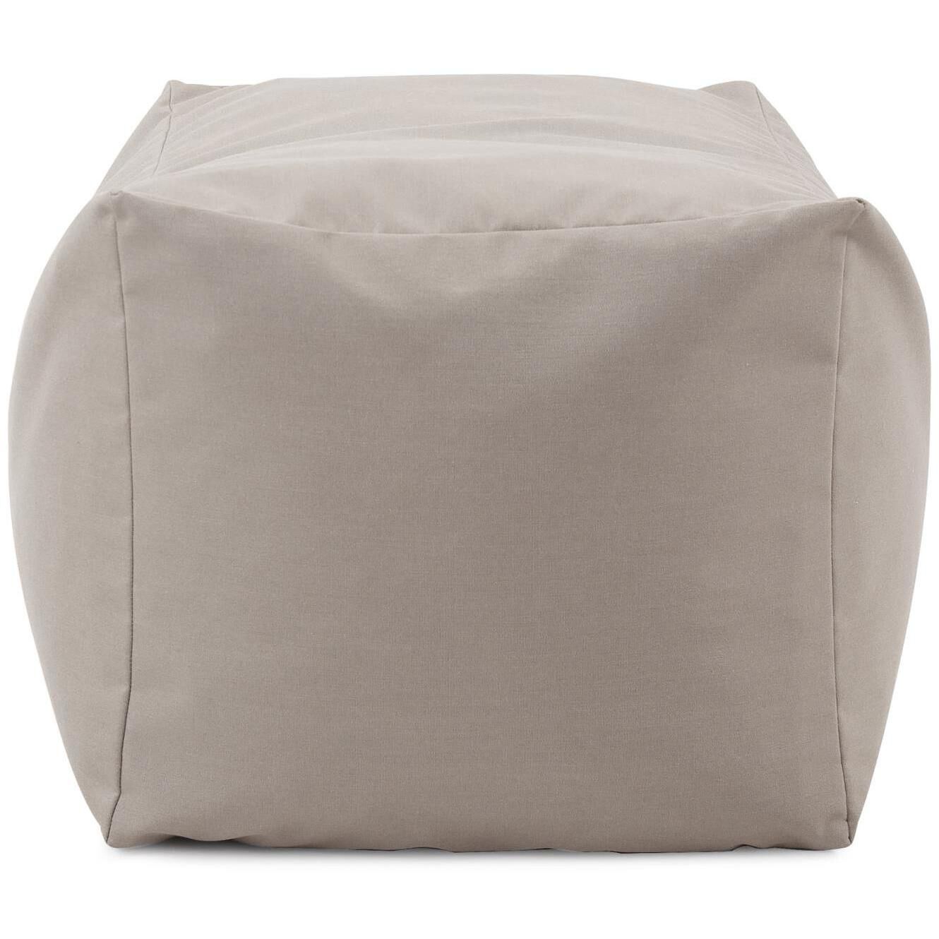 Seascape 18.25 inch Sand Outdoor Pouf Bench