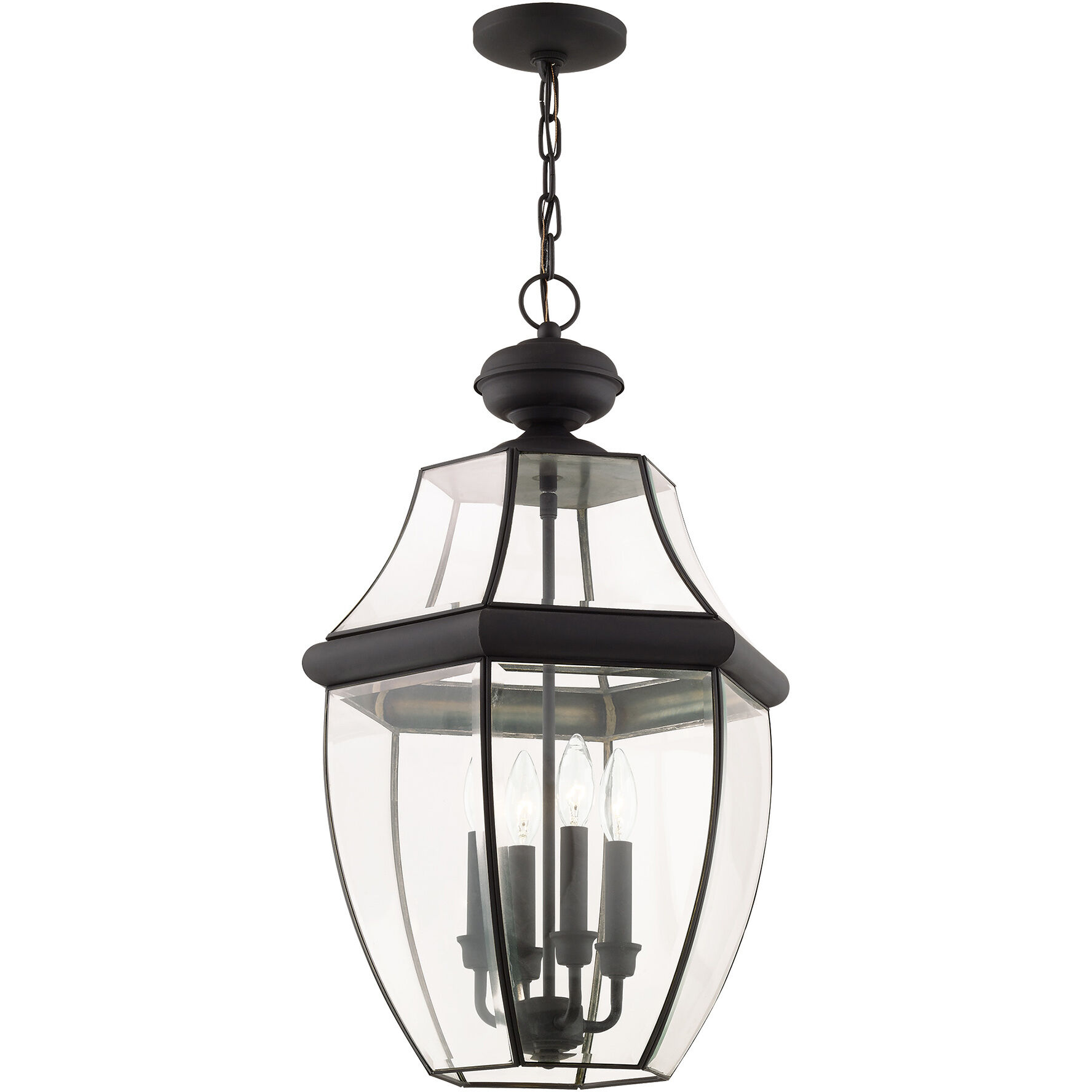 Monterey 4 Light 16 inch Black Outdoor Pendant Lantern