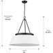 Penn 26 inch 60.00 watt Matte Black Chandelier Ceiling Light