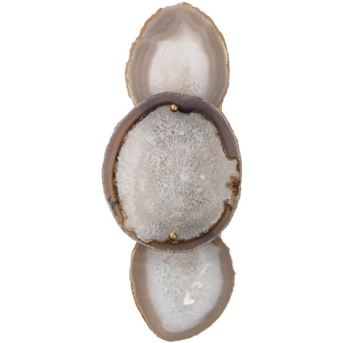 Trinity 1 Light 7 inch Pale Lavender Agate & Antique Brass Wall Sconce Wall Light