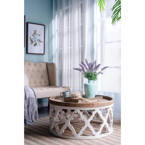 Anita 32 X 31.9 inch Natural/White Coffee Table