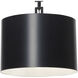 Alston 1 Light 12 inch Matte Black/White Mini Pendant Ceiling Light in Matte Black with White