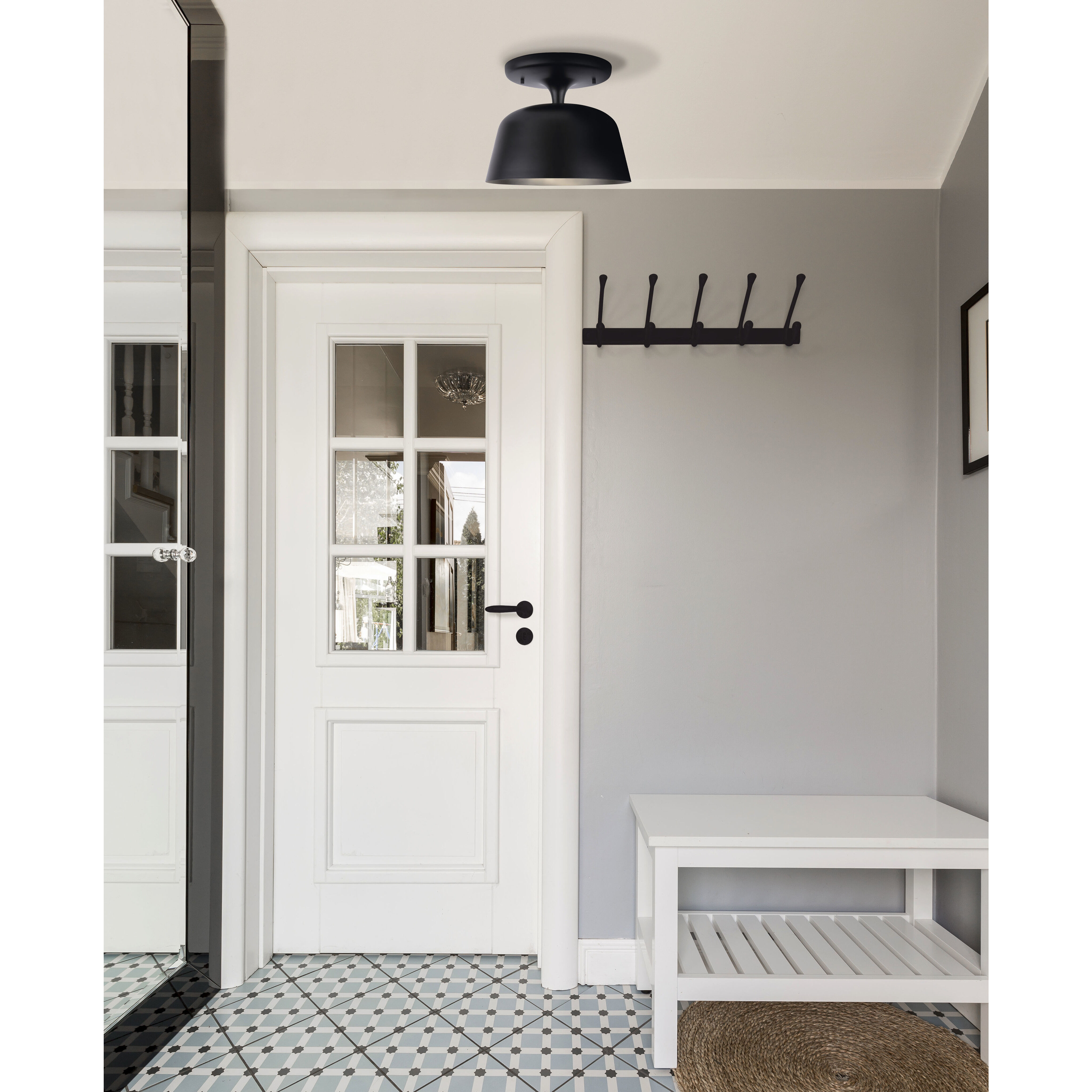 Kiliam 1 Light 13 inch Matte Black Pendant Ceiling Light 