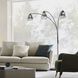Polygon 88 inch 60.00 watt Brushed Nickel and Black Arc Floor Lamp Portable Light