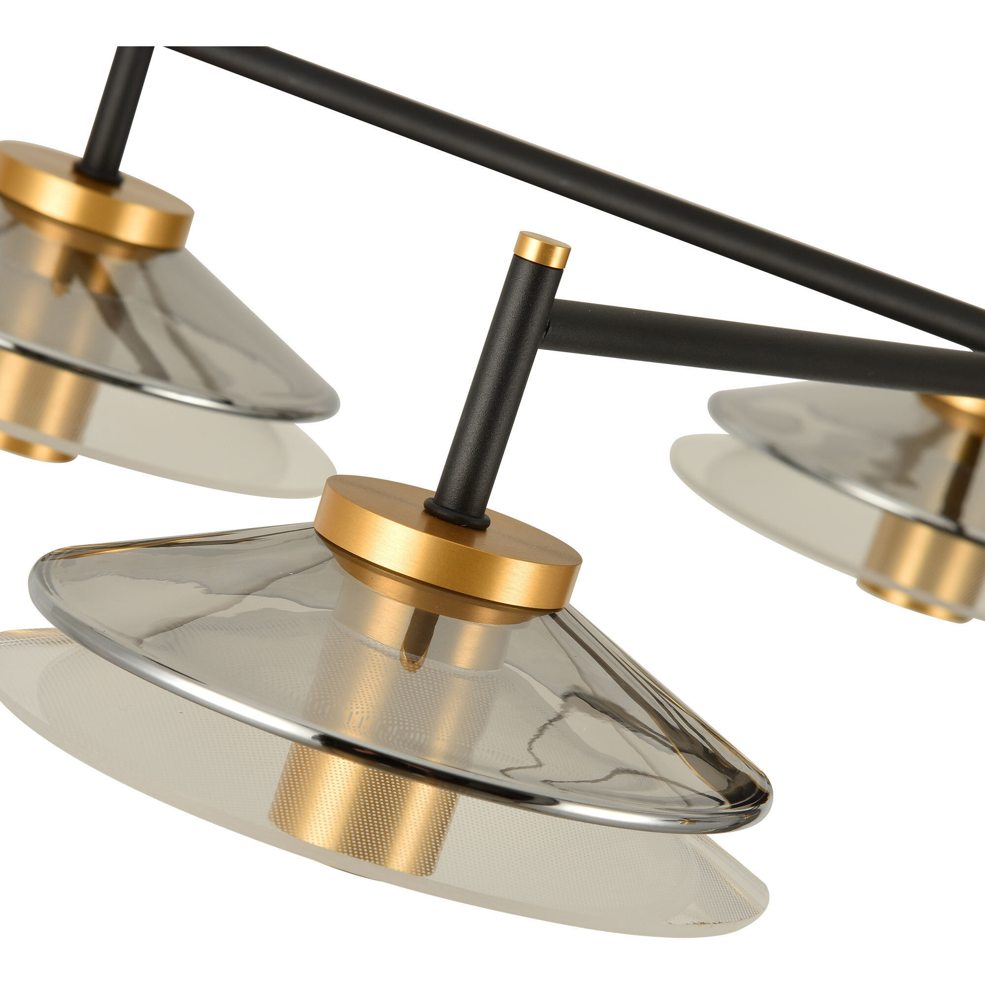 Verona Series 31.5 inch Black/Gold Chandelier Ceiling Light, Artisan Collection