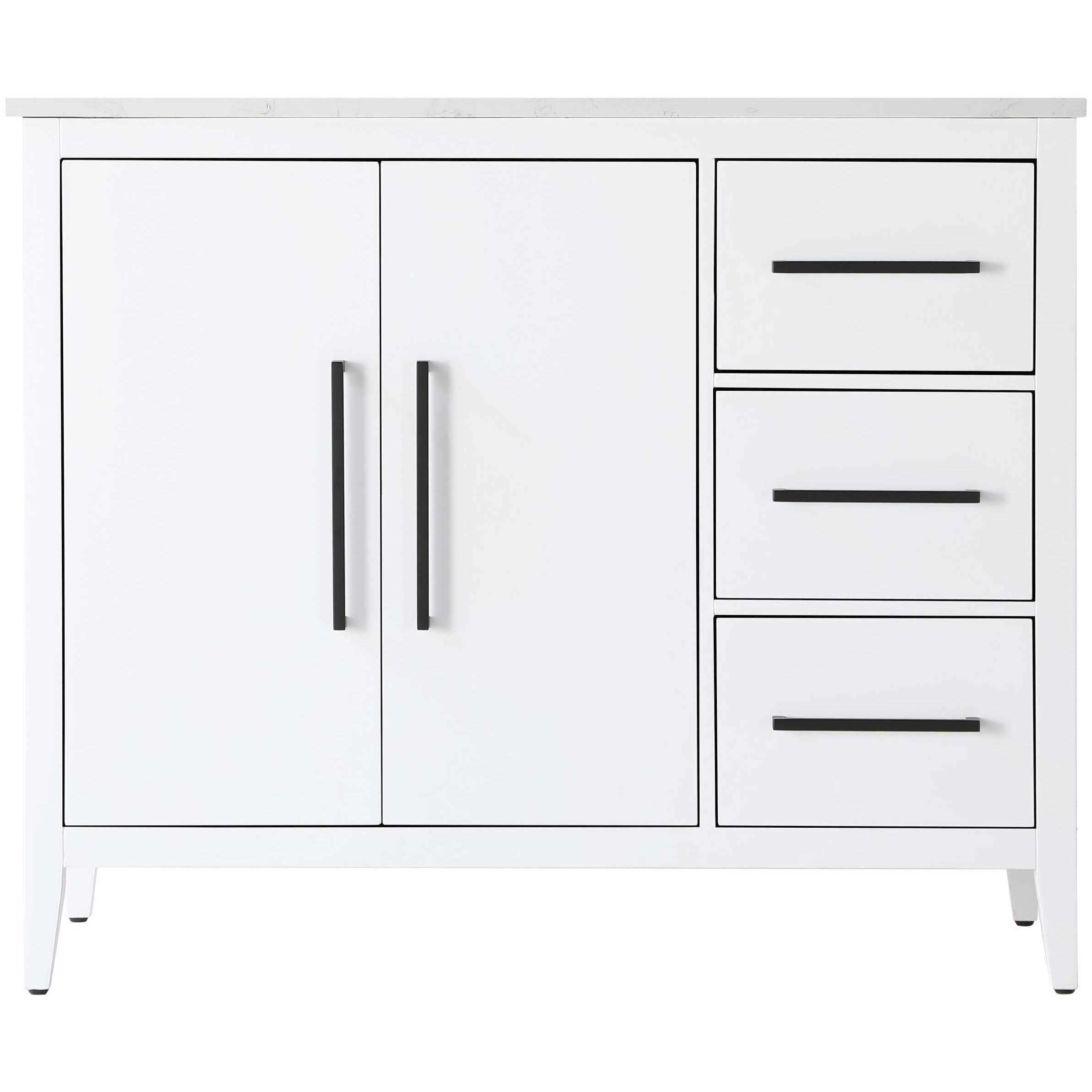 Millie 42 X 35 inch White Bathroom Vanity Cabinet
