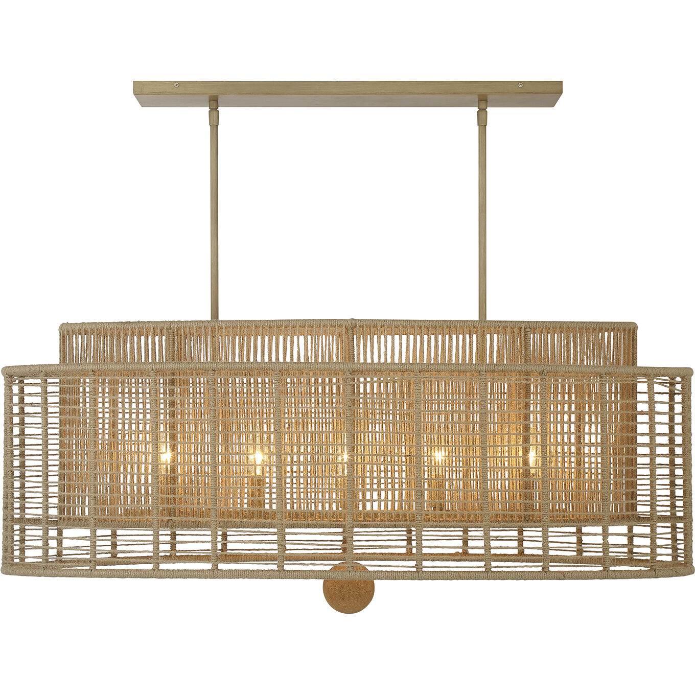 Jayna 5 Light 41.75 inch Burnished Silver Linear Ceiling Light