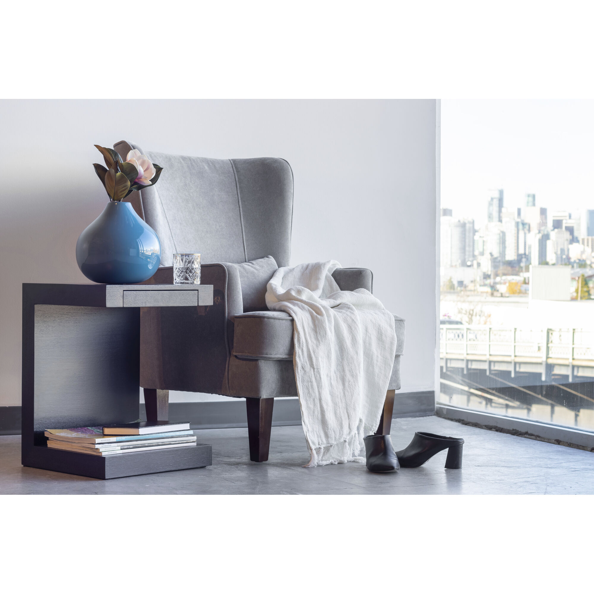 Zio 21 X 16 inch Black Side Table