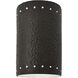 Ambiance Cylinder LED 5.75 inch Hammered Iron ADA Wall Sconce Wall Light, Small