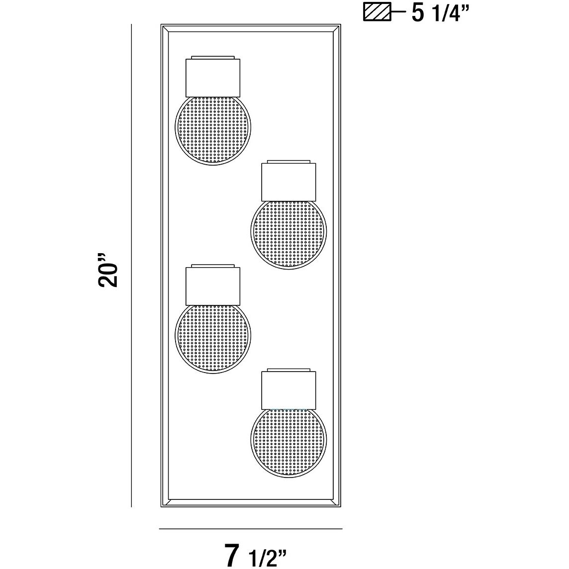 Gibson LED 20 inch Antique Grey Outdoor Wall Mount