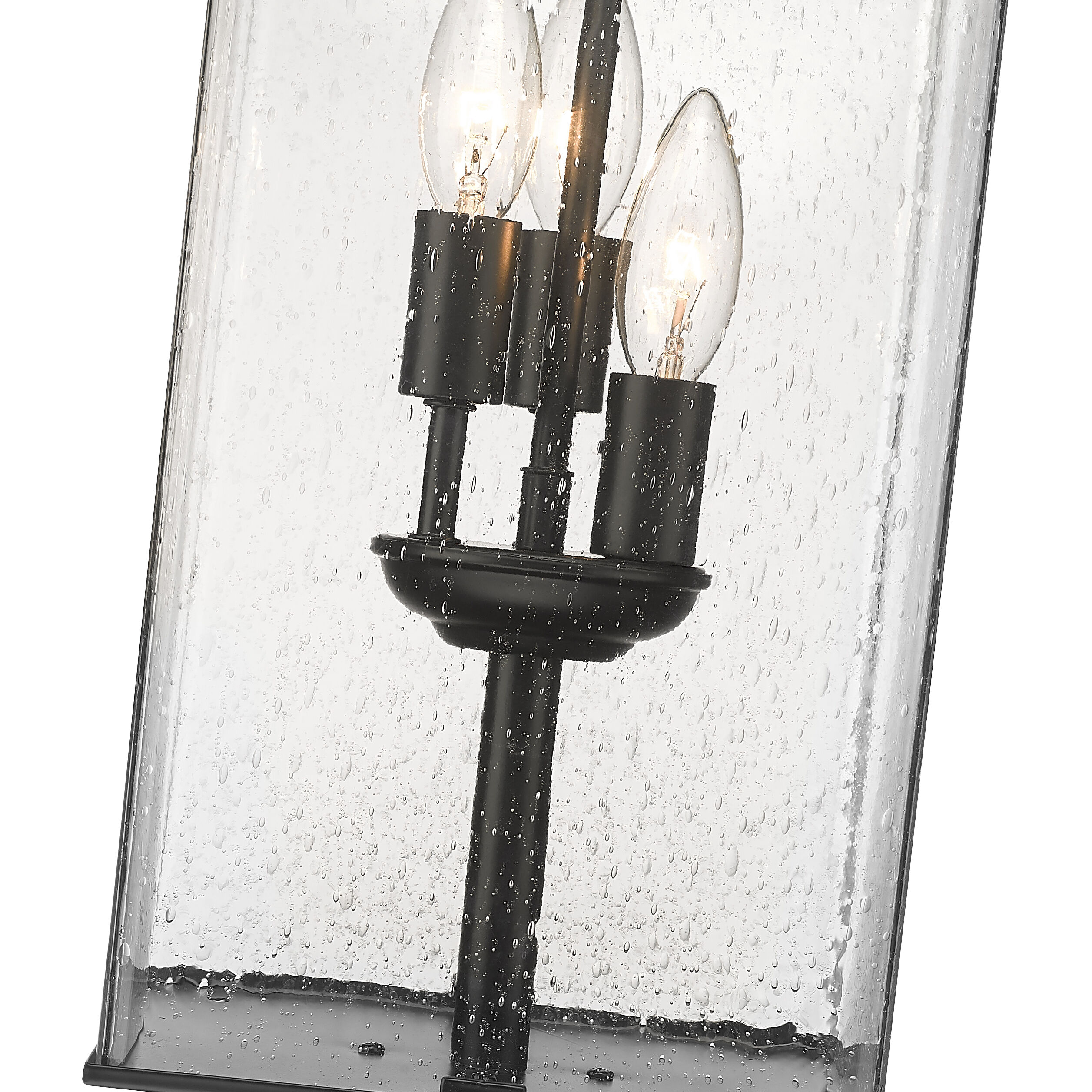 Sana 3 Light 28.5 inch Black Outdoor Pier Mounted Fixture