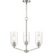 Beverlly 3 Light 21 inch Brushed Nickel Chandelier Ceiling Light