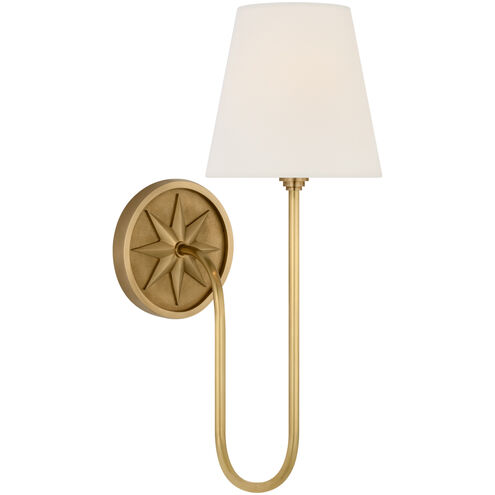 Chapman & Myers Polaris LED 6 inch Antique-Burnished Brass Single Sconce Wall Light