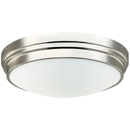 Fresh Colonial 3 Light 17 inch Brushed Nickel Flush Mount Ceiling Light