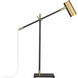 Calumet 22 inch 35.00 watt Matte Black/Olde Brass Table Lamp Portable Light