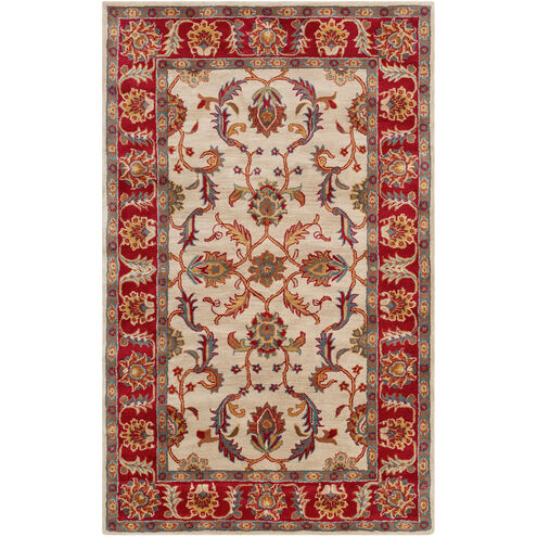 Caesar 36 X 24 inch Dark Red/Teal/Khaki/Mustard/Burnt Orange Rugs, Rectangle
