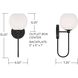 Ansley 1 Light 6.5 inch Matte Black Sconce Wall Light