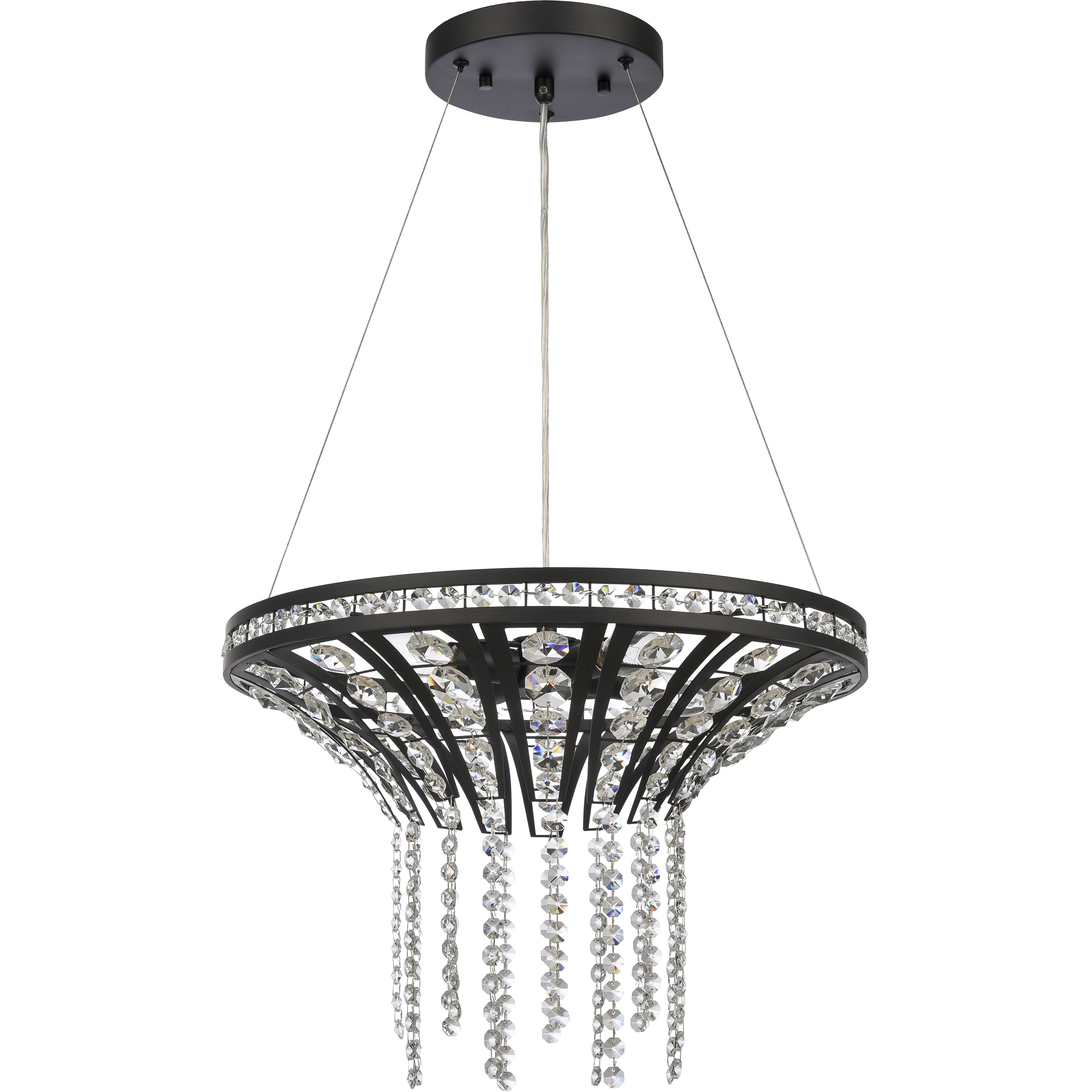 Fantania 4 Light 18 inch Matte Black Chandelier Ceiling Light