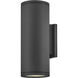 Silo 2 Light 16 inch Black Outdoor Wall Mount