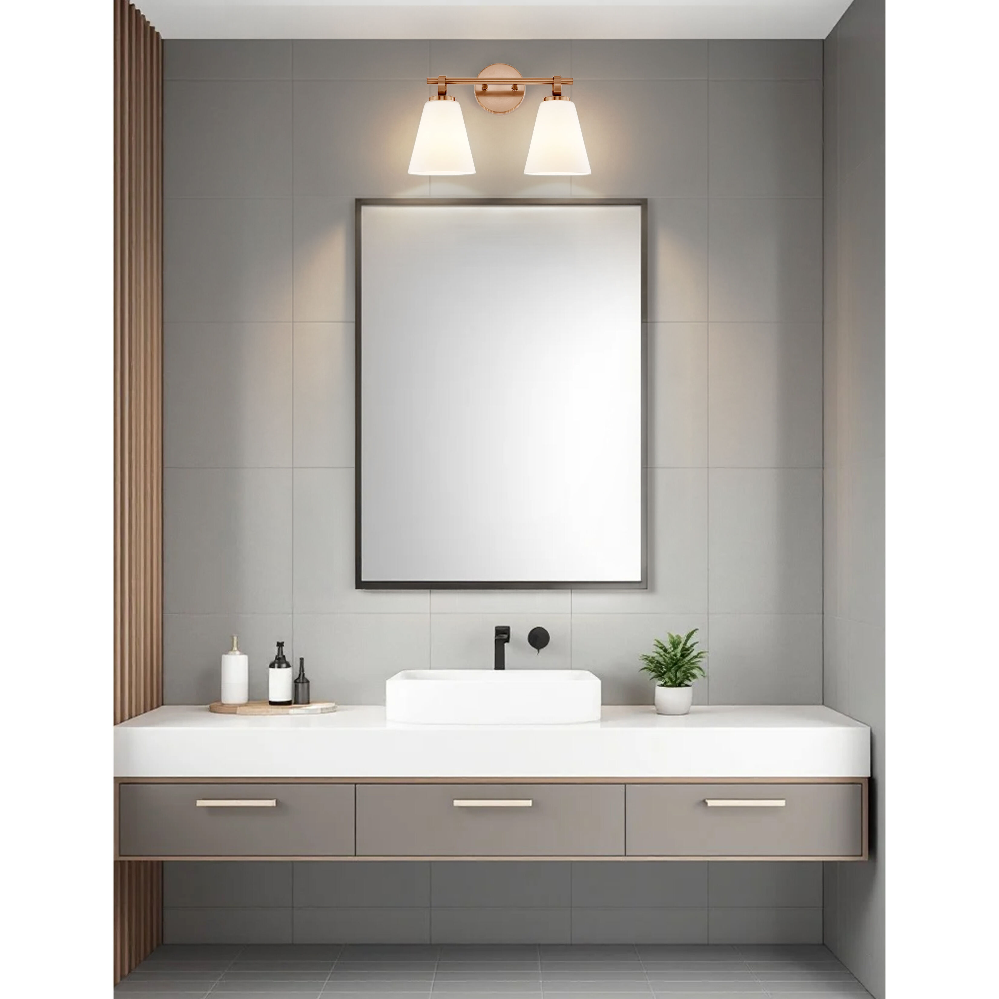 Fusion Collection - Bolzano Family 2 Light 16 inch Brushed Brass Bath/Vanity Wall Light, EVOLV