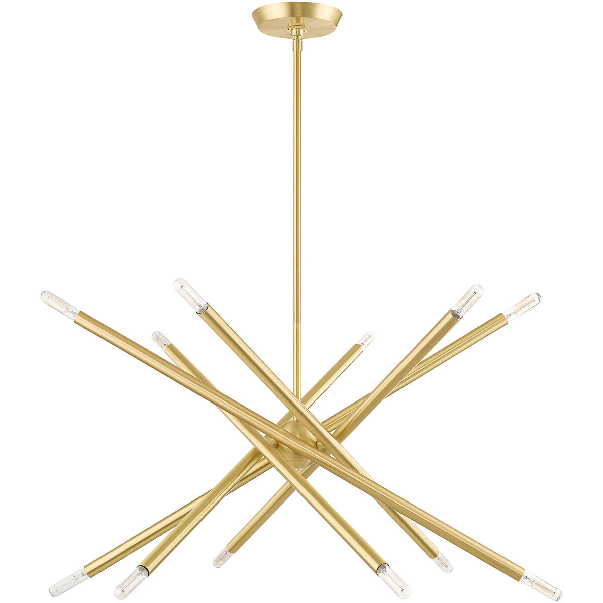 Soho 12 Light 28 inch Satin Brass Chandelier Ceiling Light