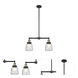 Franklin Restoration Chatham 2 Light 21 inch Black Antique Brass Chandelier Ceiling Light in Clear Glass, Franklin Restoration