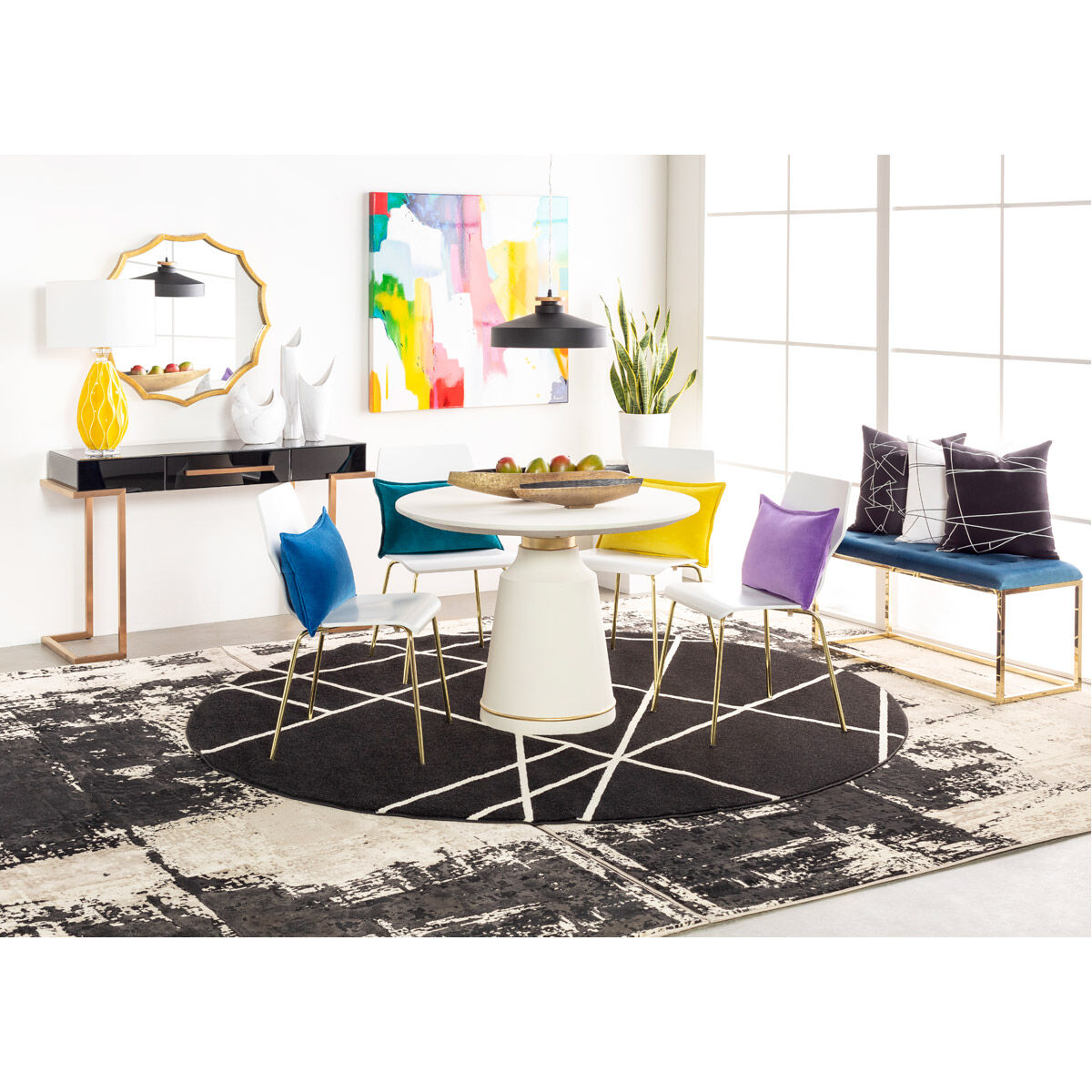 Graphic Punch 18 X 18 inch Black/White Pillow Kit, Square