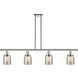 Ballston Bell LED 48 inch Polished Nickel Island Light Ceiling Light in Silver Plated Mercury Glass