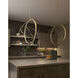 Galilei 8 Light Aged Brass Pendant Ceiling Light