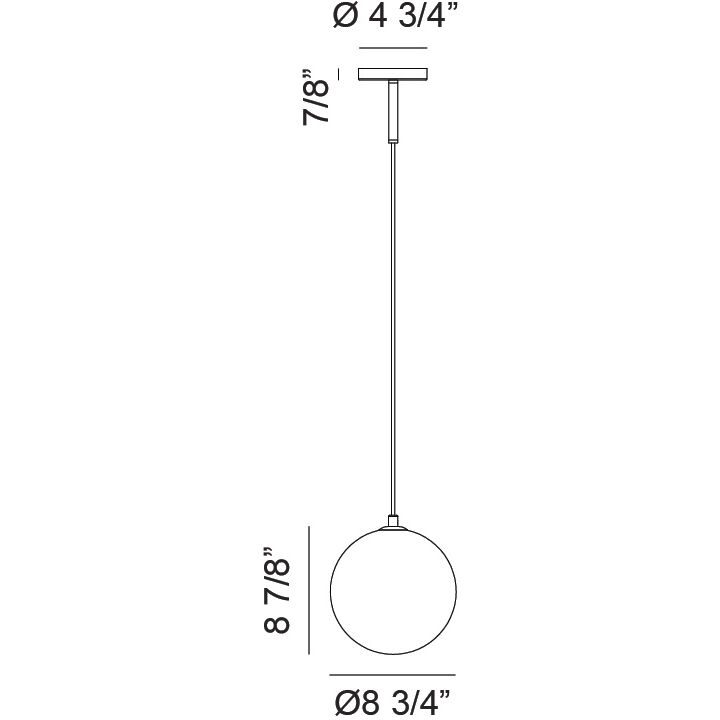 Magma LED 8.75 inch Smoke Pendant Ceiling Light