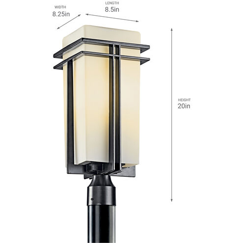 Tremillo 1 Light 20 inch Black Outdoor Post Lantern
