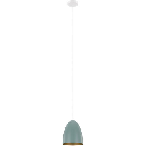 Sarabia 1 Light 8 inch Pastel Dark Green and Gold Pendant Ceiling Light