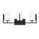 Cambria 3 Light 24 inch Matte Black Vanity Light Wall Light