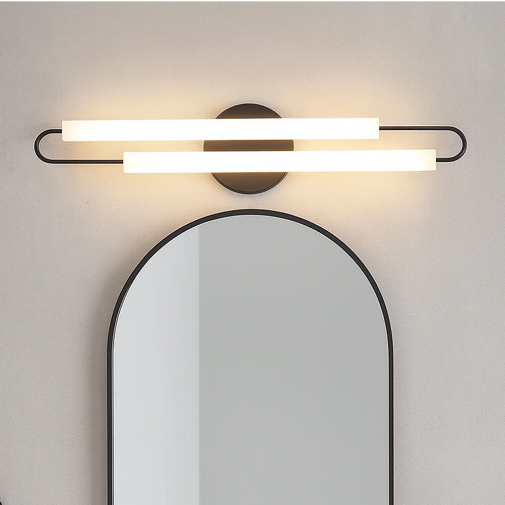 Eos LED 25 inch Black Vanity Light Wall Light, Vertical