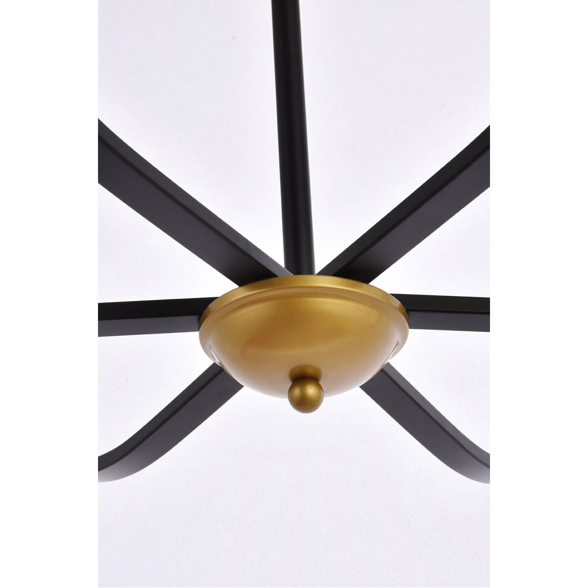 Trey 6 Light 36 inch Black and Brass Pendant Ceiling Light