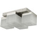 Cubic LED 9 inch Brushed Nickel Flush Mount Ceiling Light