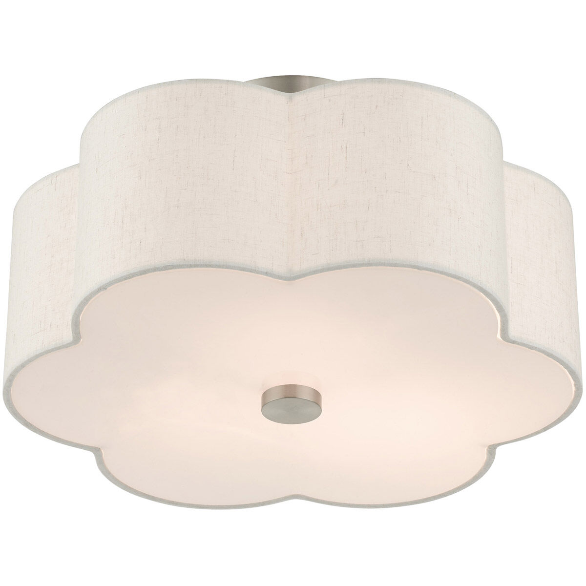 Solstice 3 Light 15 inch Brushed Nickel Semi Flush Ceiling Light