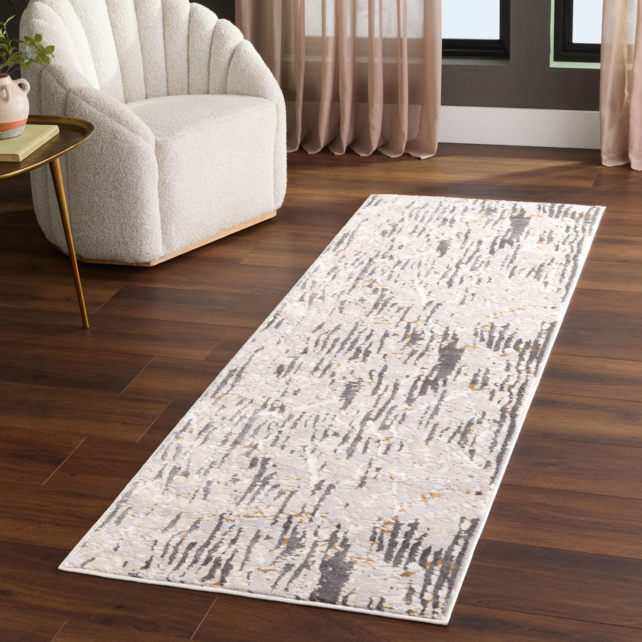 Veleka Gray and Gold Indoor Rug