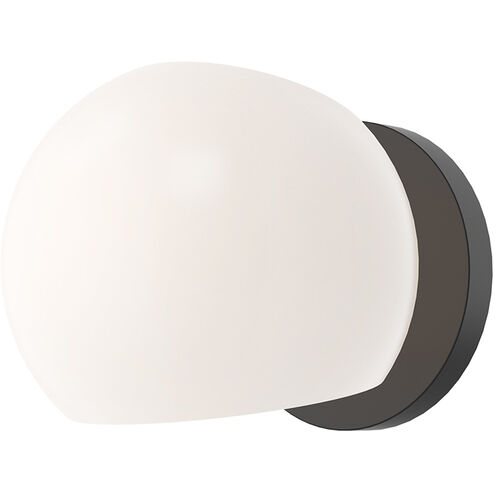 Alora Mood Willow 1 Light 6 inch Matte Black Bath Vanity Light Wall Light in Opal Glass