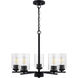 Park Ridge 5 Light 21 inch Matte Black Chandelier Ceiling Light