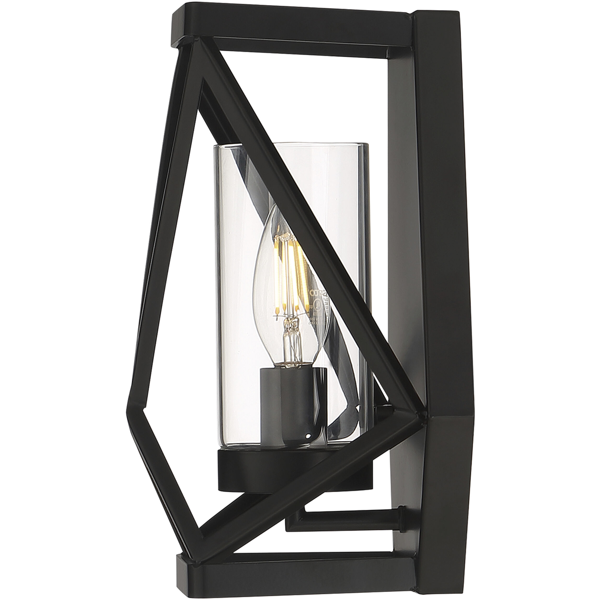 Zemi 1 Light 7 inch Black Vanity Light Wall Light