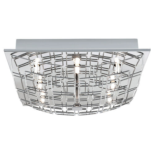 Eglo Cromer 8 Light Flush Mount in Chrome 91491A