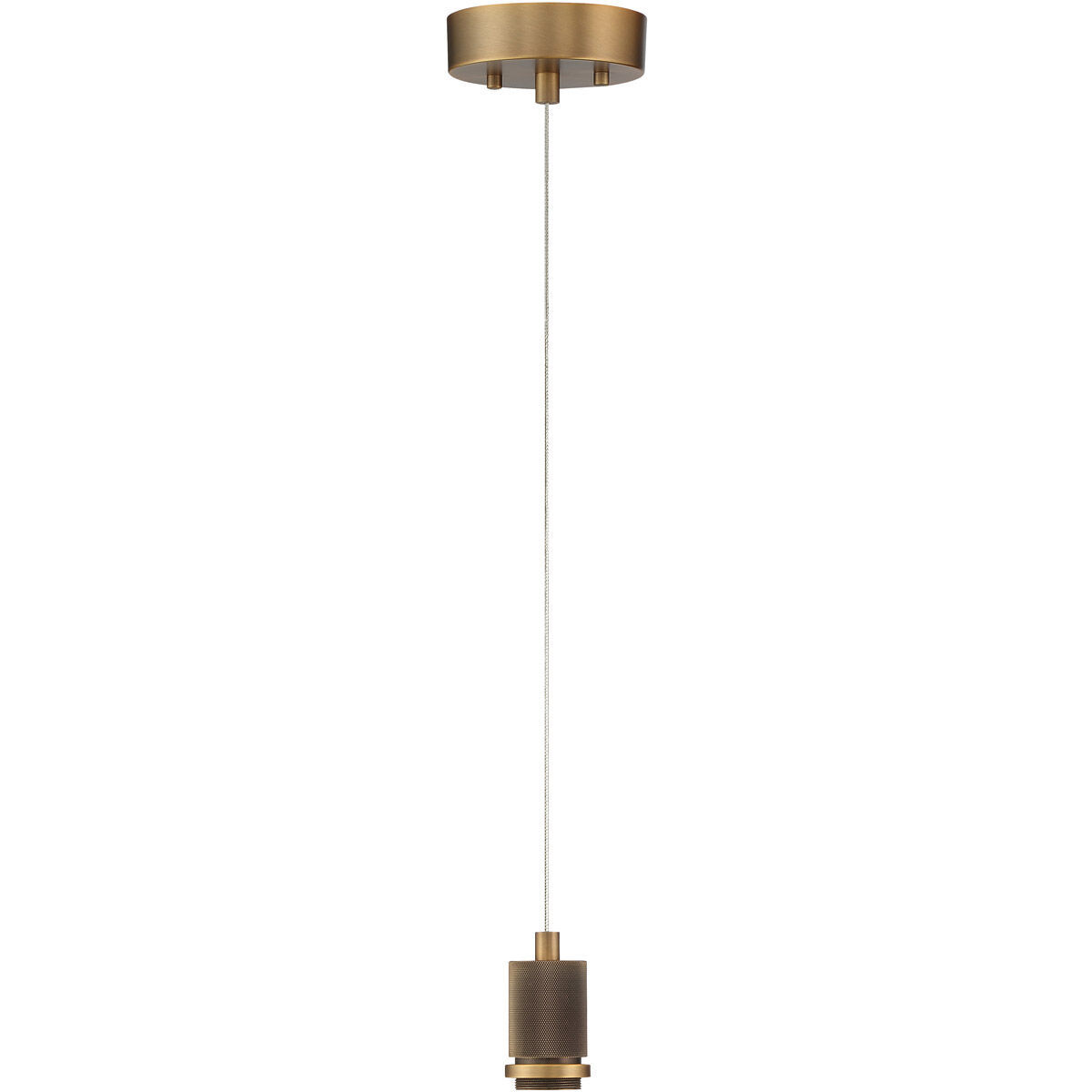 Port Nine LED 8 inch Antique Brushed Brass Pendant Ceiling Light in Seeded