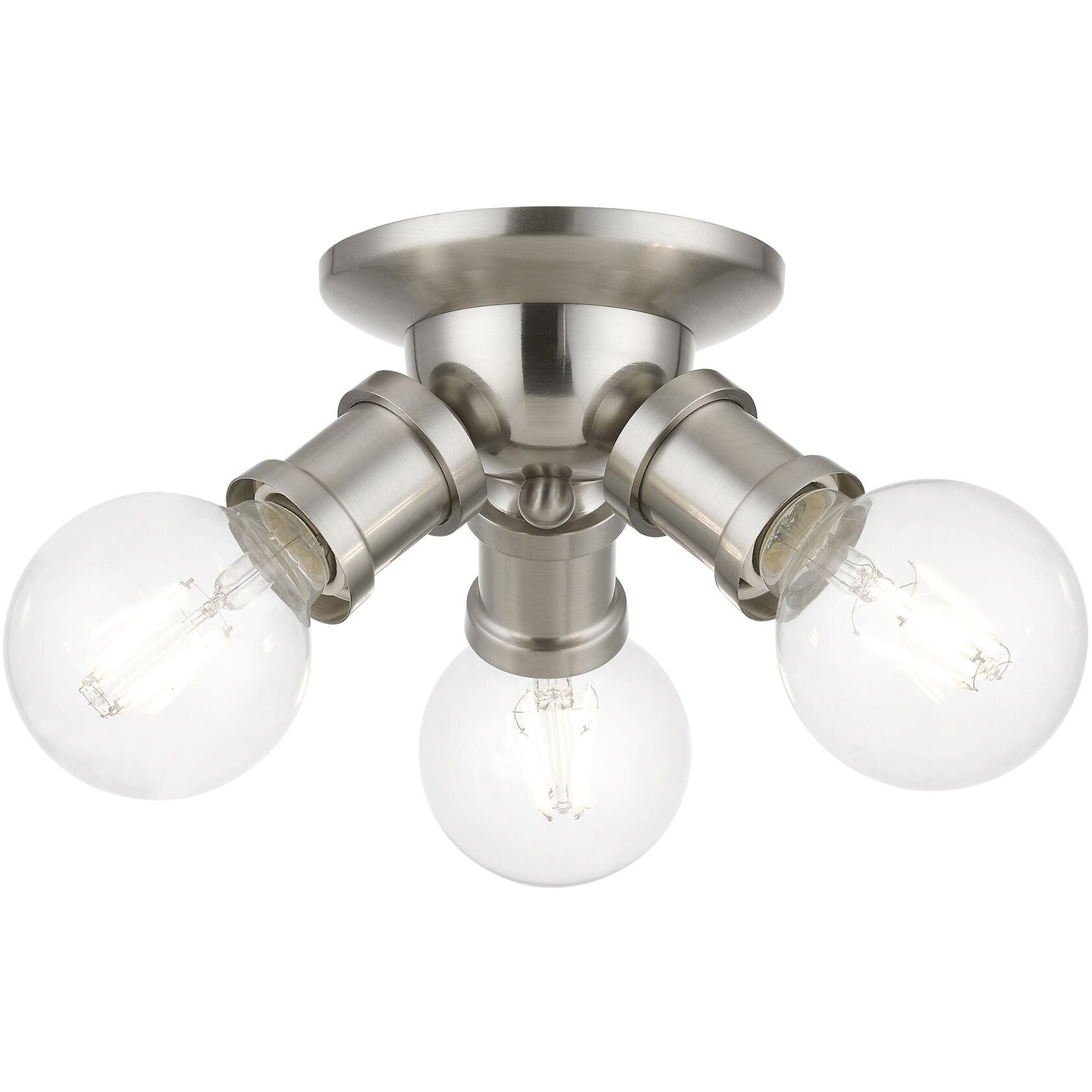 Brushed nickel flush mount light fixtures outlet