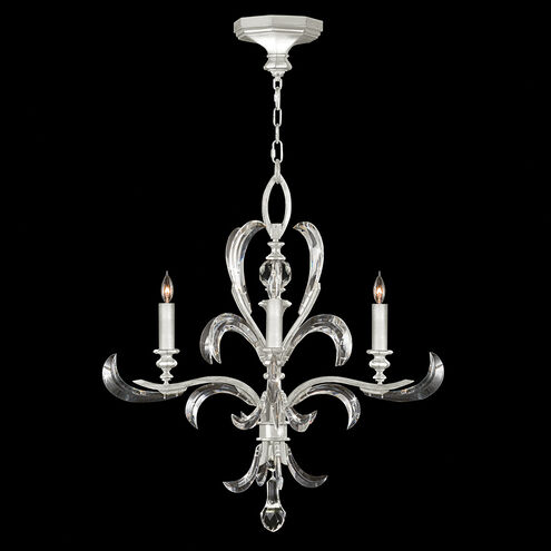 Beveled Arcs 4 Light 28 inch Silver Chandelier Ceiling Light in Silver Leaf