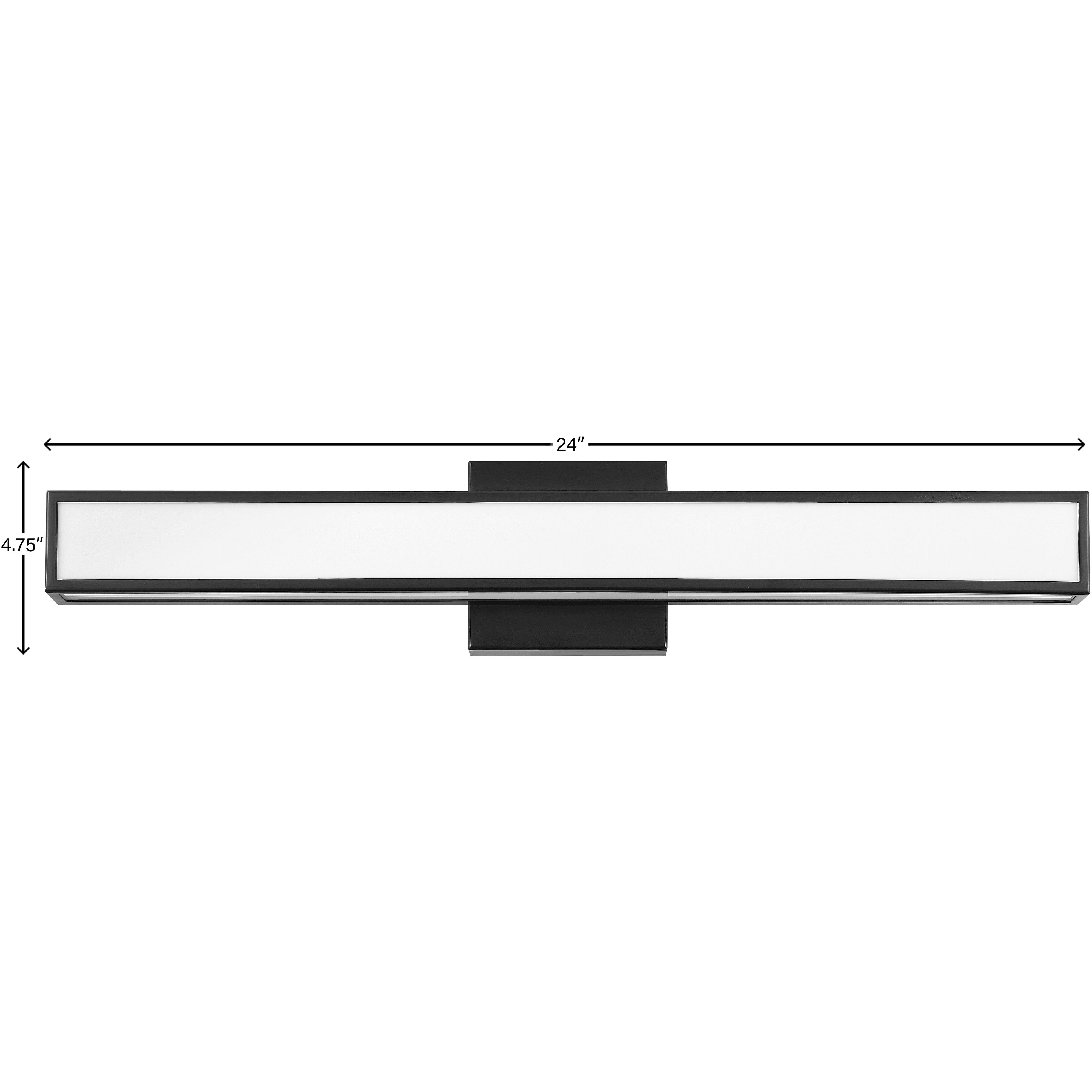 Alto LED 24 inch Black Vanity Light Wall Light, Vertical