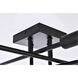 Script 8 Light 19 inch Black Flush Mount Ceiling Light