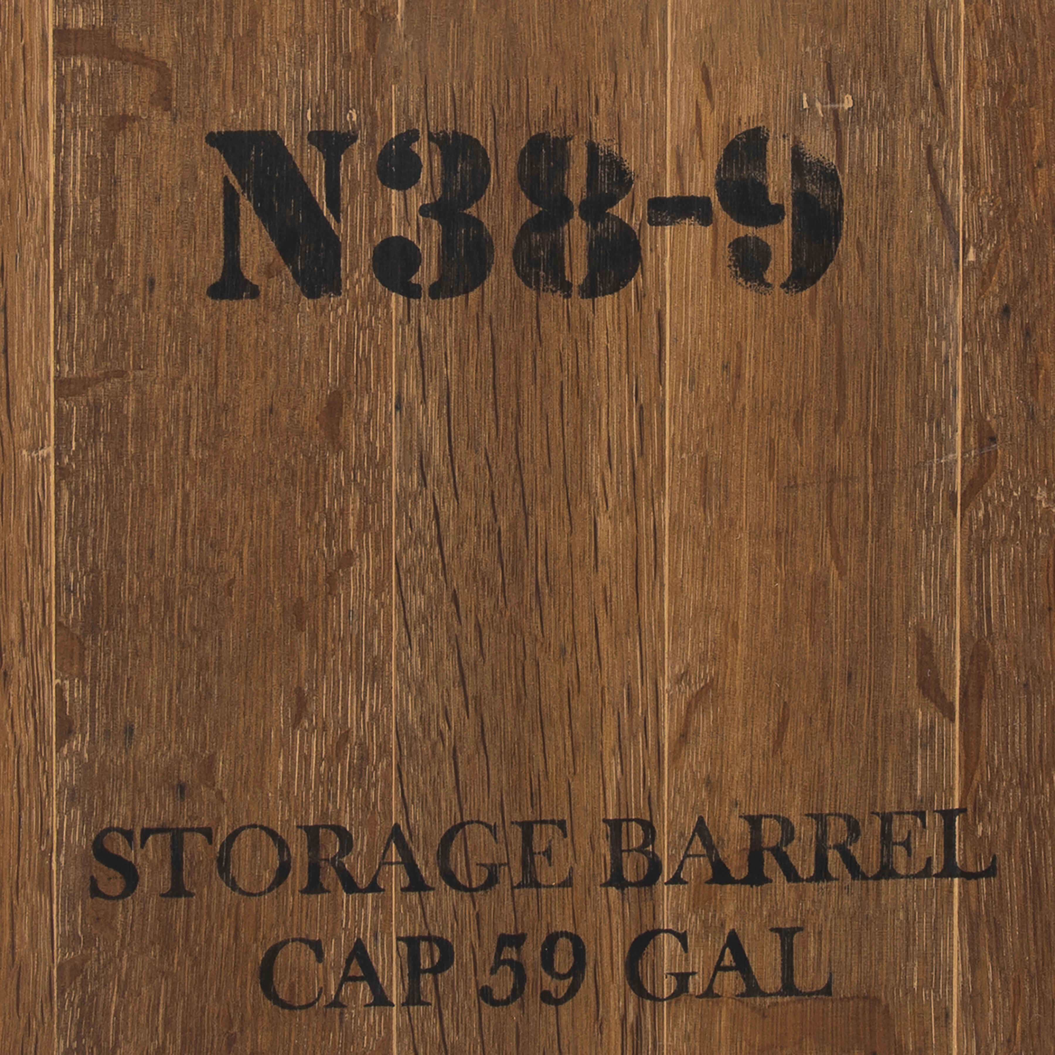 Wine Cask Natural with Black Lazy Susan