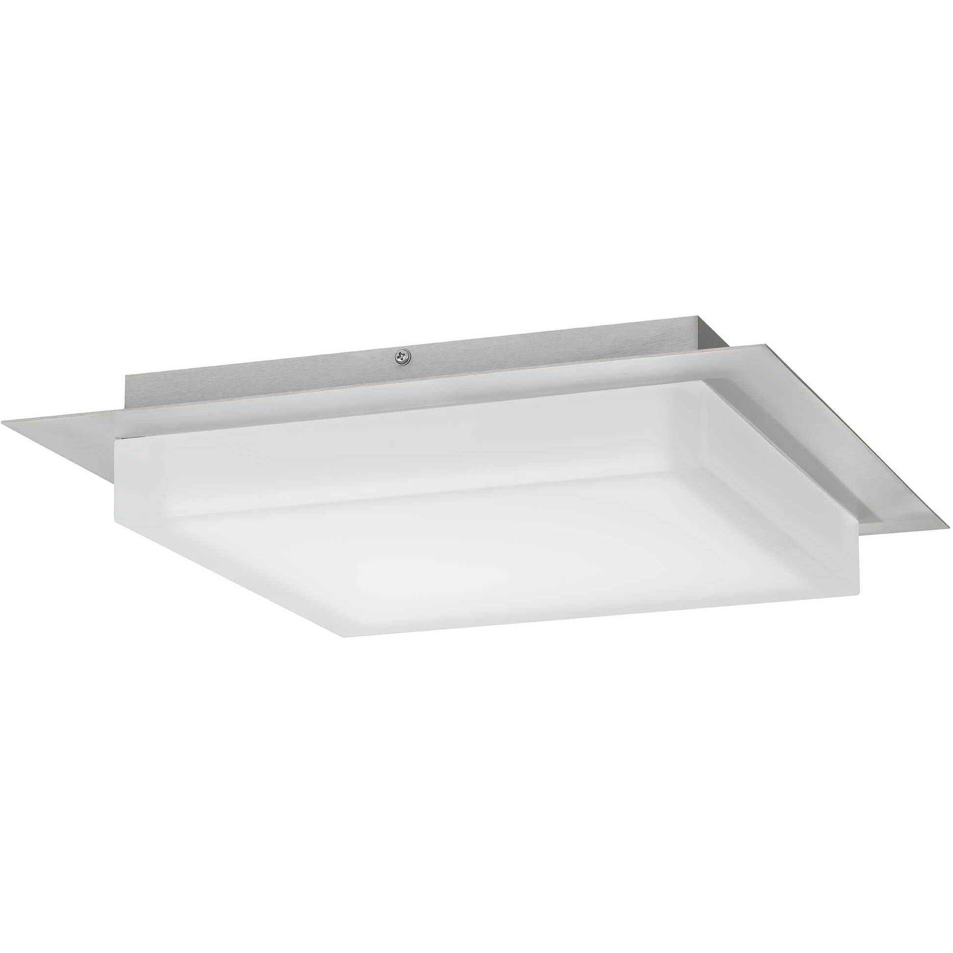 Foursquare LED 14 inch Brushed Stainless Steel Outdoor Flush Mount